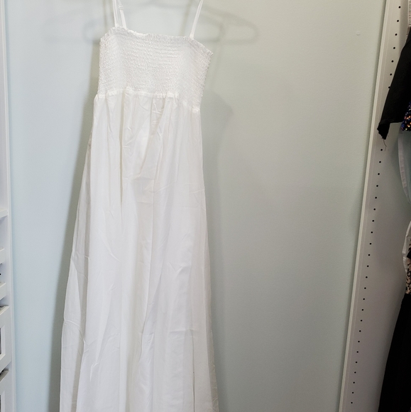 š Maxi dress white embroidery - new